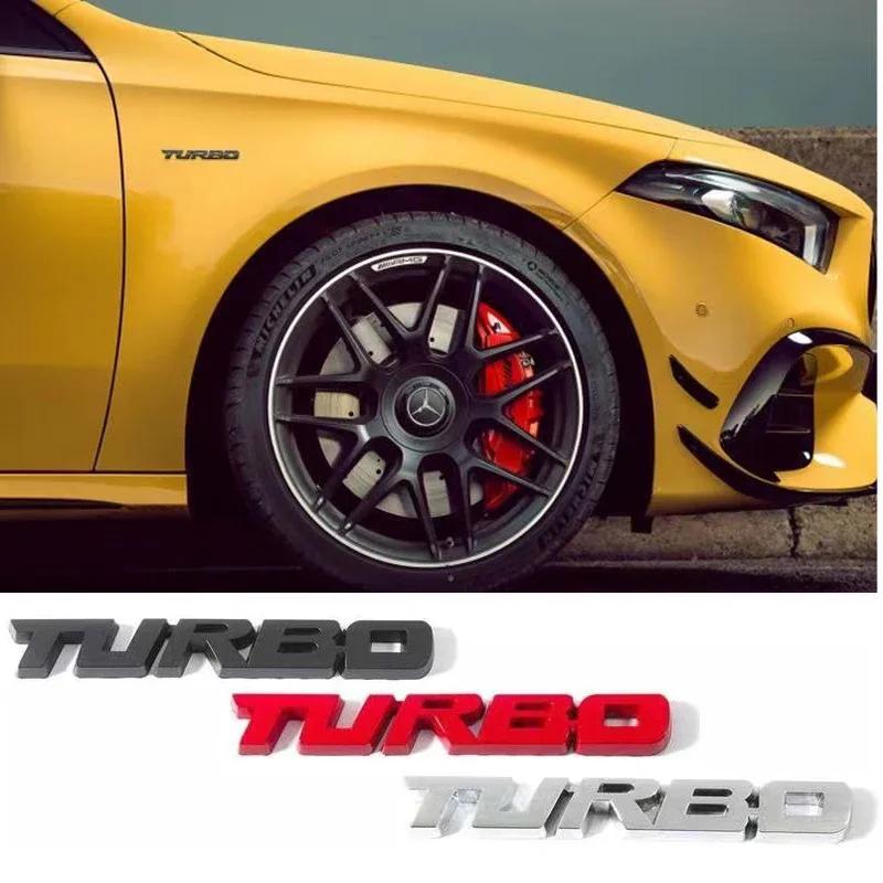 Turbo Car Sticker 3D Badge Car Modification Accessories Rear Marked Side Marking Decorative Car-Sticker Metal Tailbox Sticker
