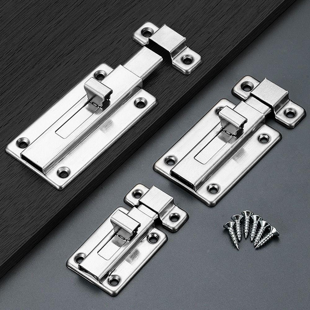 1Sets Stainless steel Security Bolt Latch Furniture Supplies Spring Latches Self-elastic Latch  Home