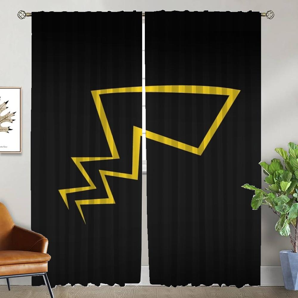 Home Interior Curtains 2 Pieces P-pokemones Curtains Child Room Window Curtain Shades Partition Halloween Decoration Living