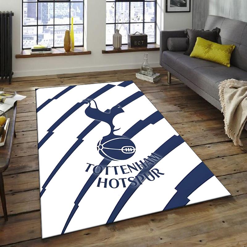 T-Tottenham Hotspur Design Teppich - Rutschfest, Weich & Gemütlich Fußmatte für Wohnzimmer, Schlafzimmer, Büro - Dekoteppich für Innen/Außen