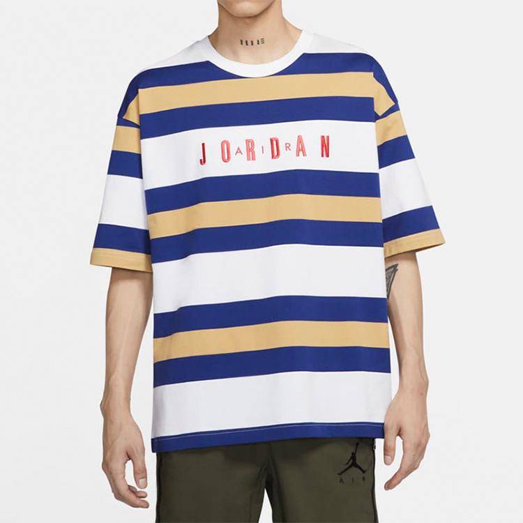 Jordan Knit Striped T-Shirt Men Tops CK9572-100