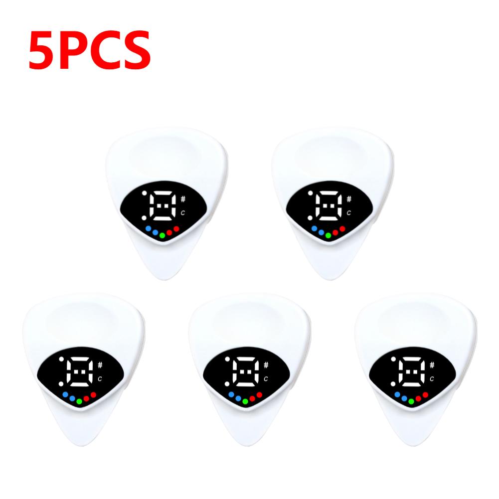 1-5pcs 2-in-1 Guitar Picks Tuner Digital Acoustic Guitar Tuner Electric Guitar Tuner for Acoustic Electric Guitar Bass Mandolin