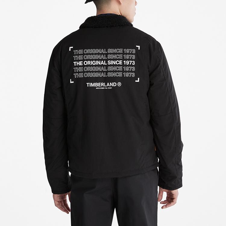 Timberland Lässige Warme Leichte Gesteppte Fleece Uni Wasserabweisende Jacke Herrenjacken Schwarz A5VD5-001