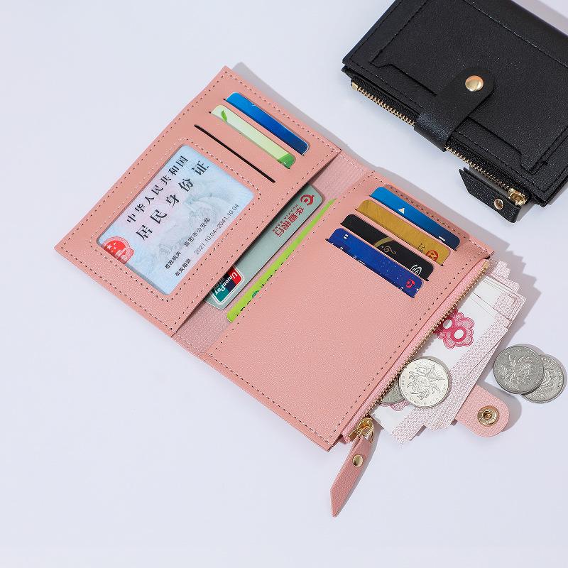 Multi-Functional Card Holder & Zipper Coin Purse with Custom Logo, PU Material, Multiple Card Slots