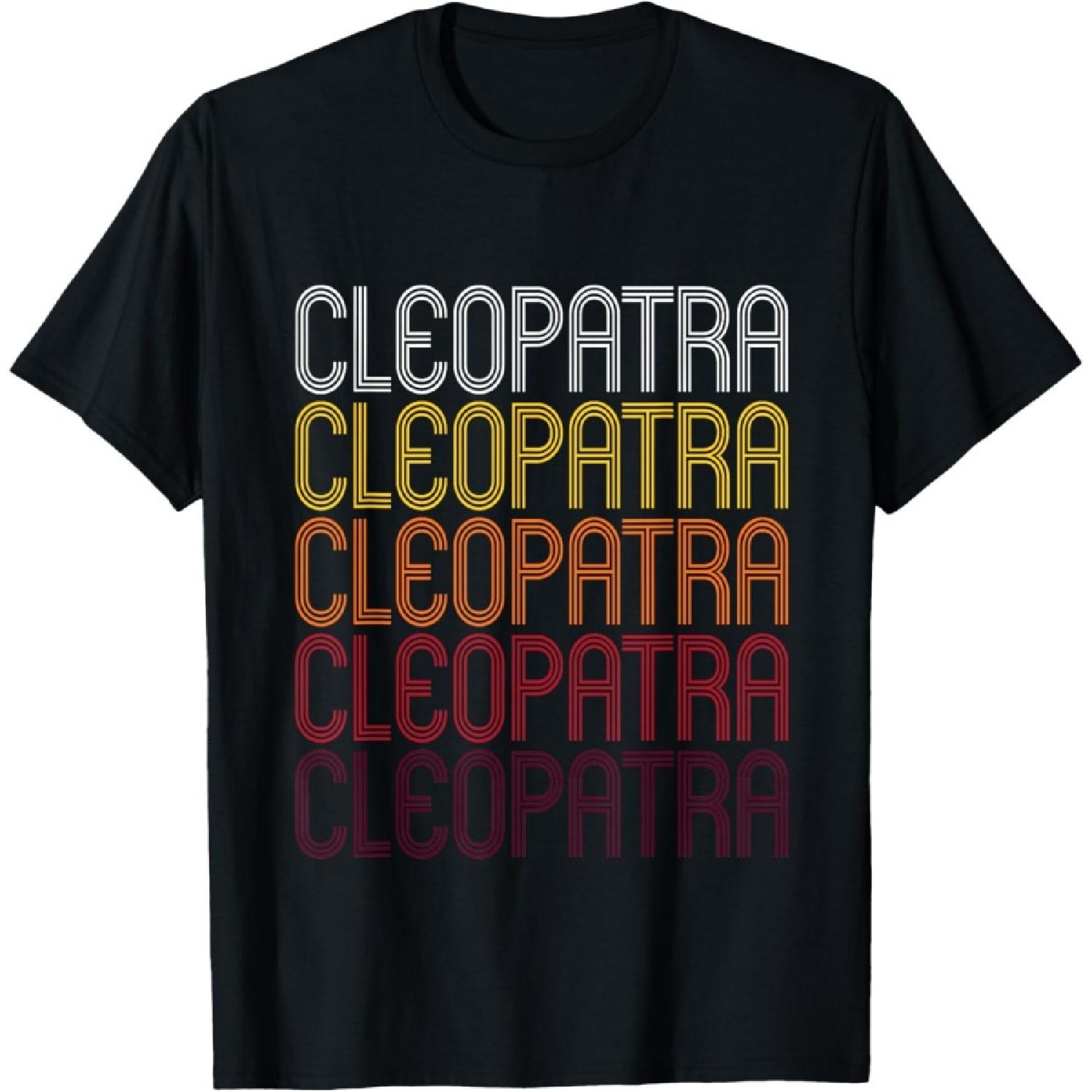 Cleopatra Retro Wordmark Pattern - Vintage Style T-Shirt T-Shirt S
