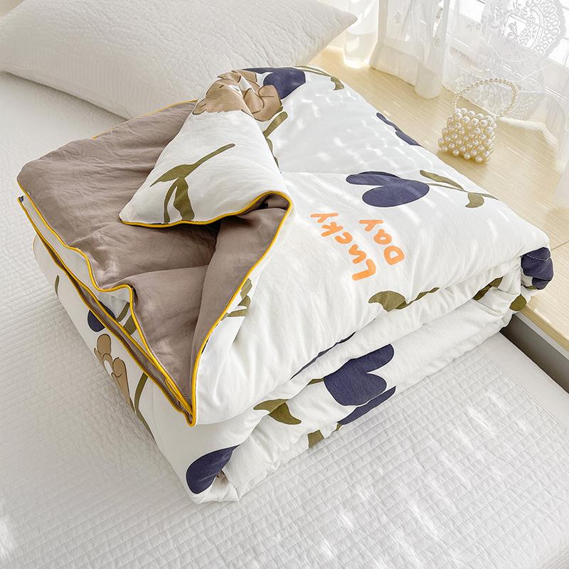 Summer Soy Fiber Thin Quilt Comforter Soft Air Conditioning Duvet Blanket 150x200 200x230 Machine Washable