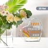 2D Flat Heart-Shaped Acrylic Decorative Plaque with French Tribute - Festive Desk Decoration for Grandfather,Ideal for Graduation,Special Occasions