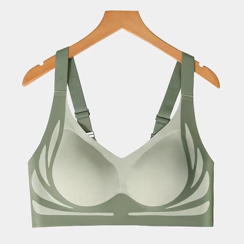 Women's Lifting and Side Breast Light Luxury Bra Skin-friendly Breathable Comfortable Seamless Gathering No Steel Ring Underwear