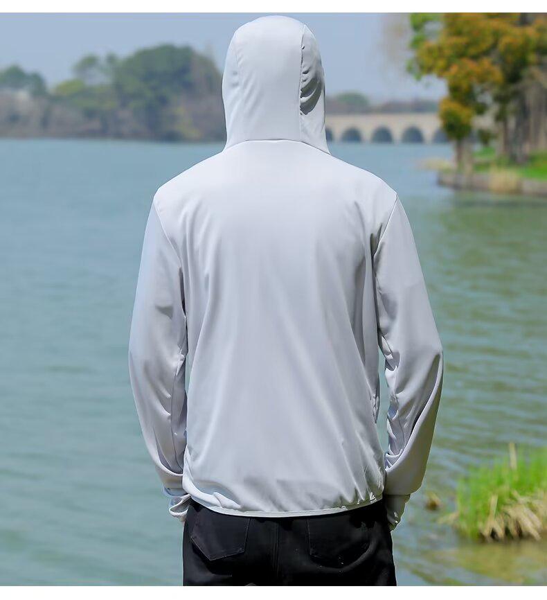 Unisex Ice Silk Cooling Sun Protection Lightweight Quick-Dry Sportswear for Outdoor Fishing