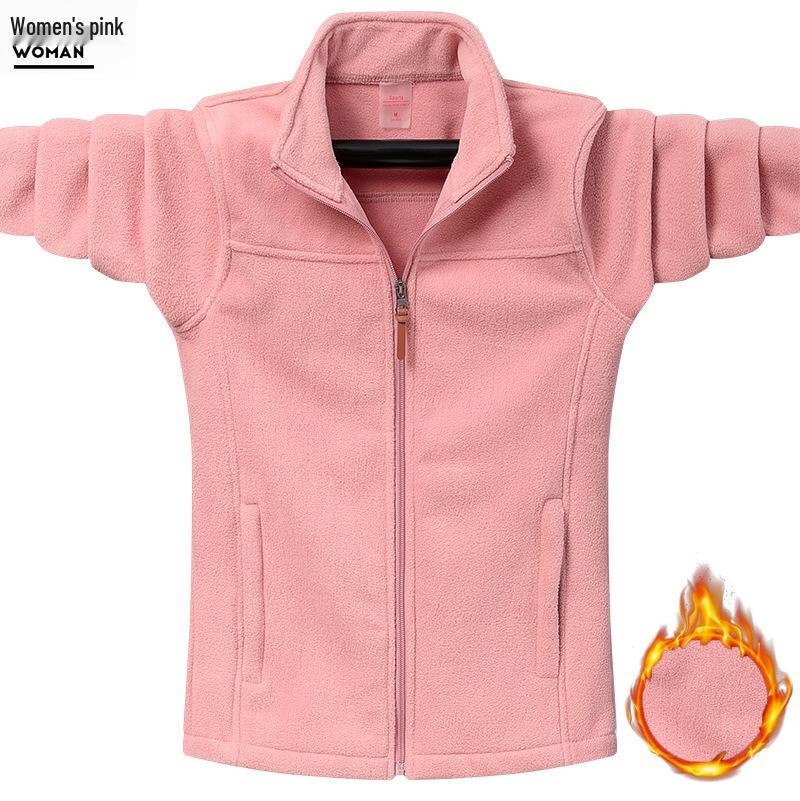 Unisex Coral Fleece Jacket for Couples - 2026 Autumn/Winter Collection, Warm Outdoor Wear