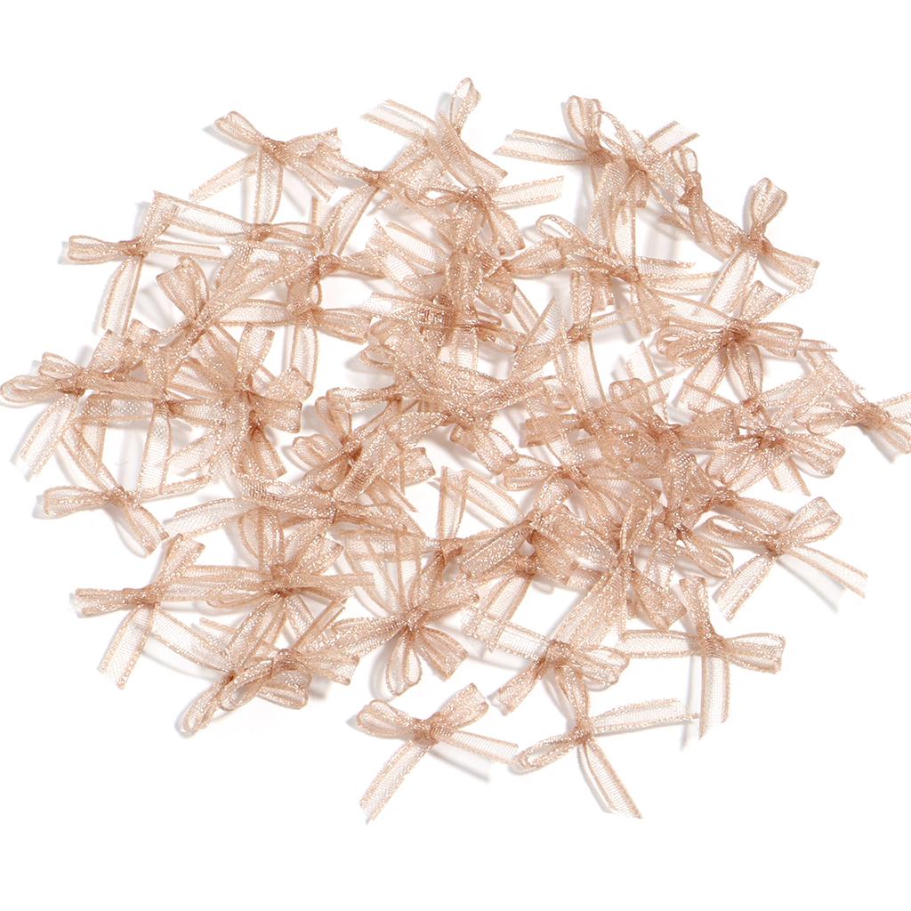 30pcs/lot Organza Mini Bows Color Cute Nail Art Lace Bowknots Charm for Craft Handwork DIY Manicure Decoration Material