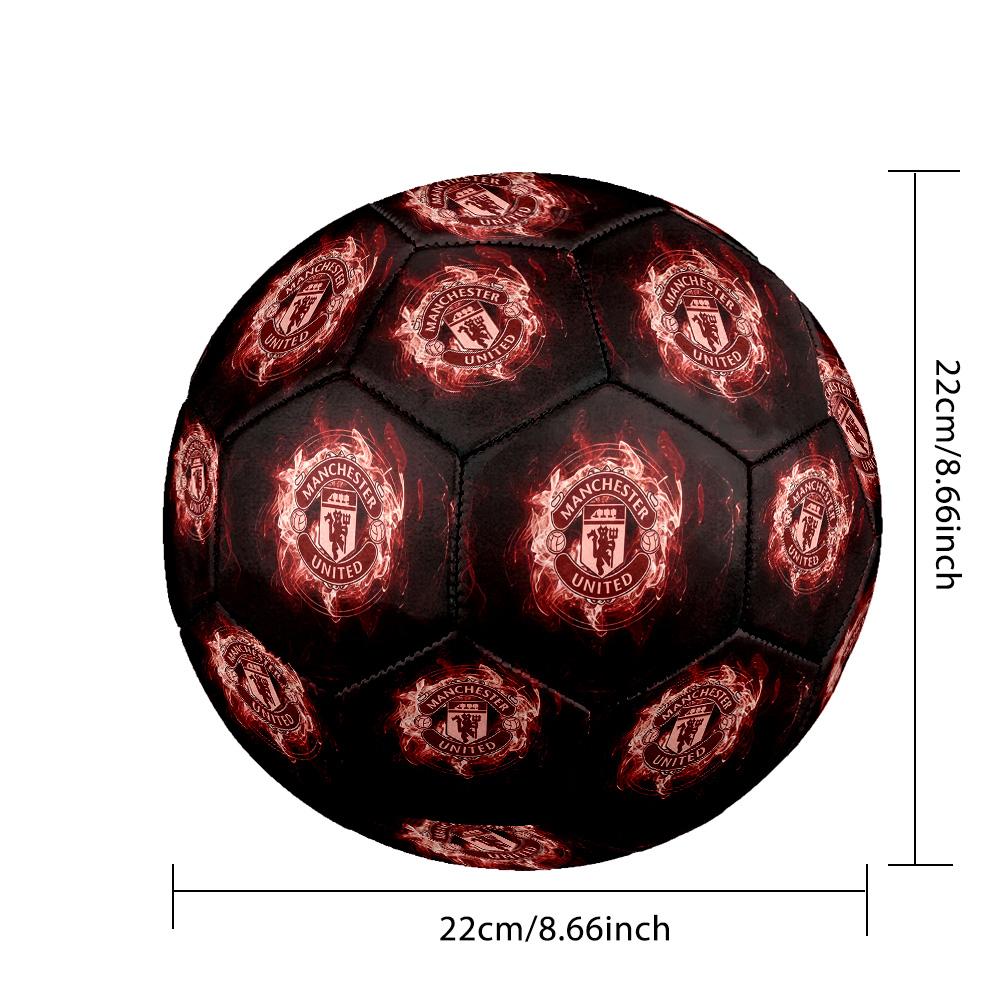 Man Utd logoSoccer Ball Colorful All Ages Machine Stitched PVC Competition Ready Durable High-Bounce