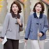 Winter Plush and Thickened Woolen Coat Medium Old Mother Outfit Simple and Versatile Loose Lapel Woolen Top Cardigan