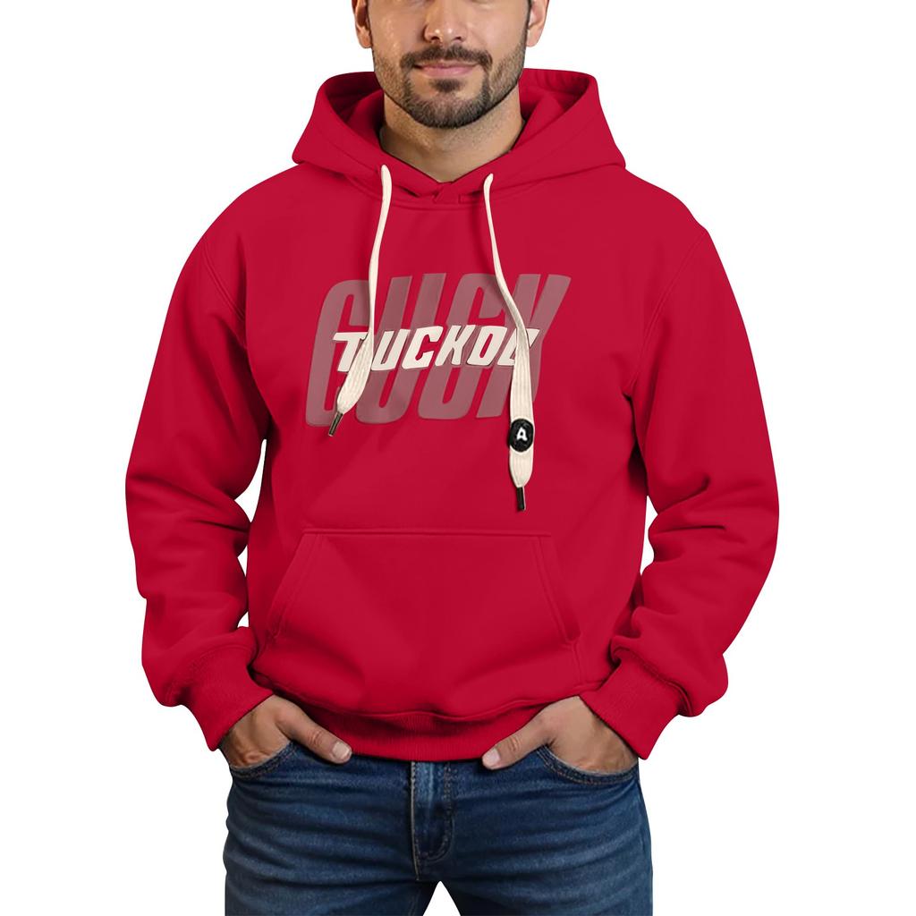 Men's Hooded Sweatshirt, Contrasting Color Sweatshirt, Sports   Casual Jacket