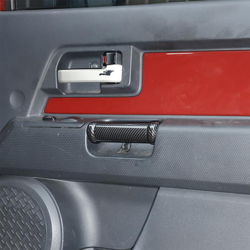 ABS Carbon Fiber For Toyota FJ Cruiser 2007-2026 Car Door Inner Handle Protective Cover Decorative Stickers Car Accessories