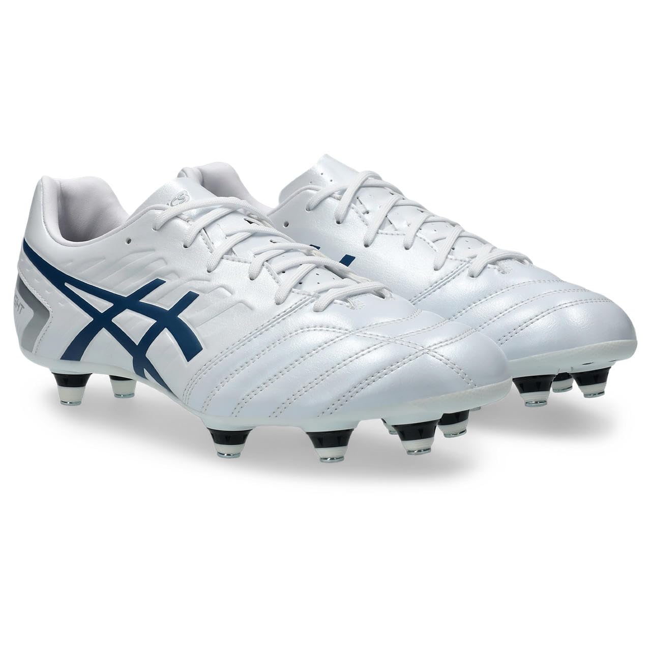 ASICS DS LIGHT GAIN ST 1101A041 Soccer Size 103 3E Men s Cleats, (White/Mako Blue), 25.5 cm,