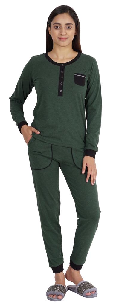 Inkmeso Womens Nightwear Pajamas Set Sleepwear Long Sleeve Top With Pant