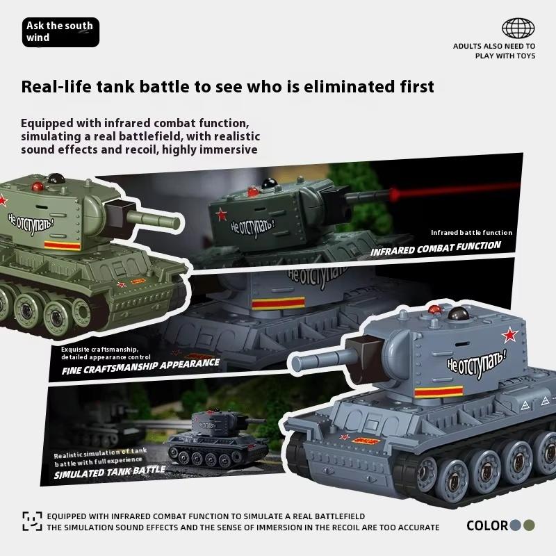 New Desktop Series Mini Remote Control Tank Infrared Competitive Battle Track Tank Car German Tiger Model Boy Toy
