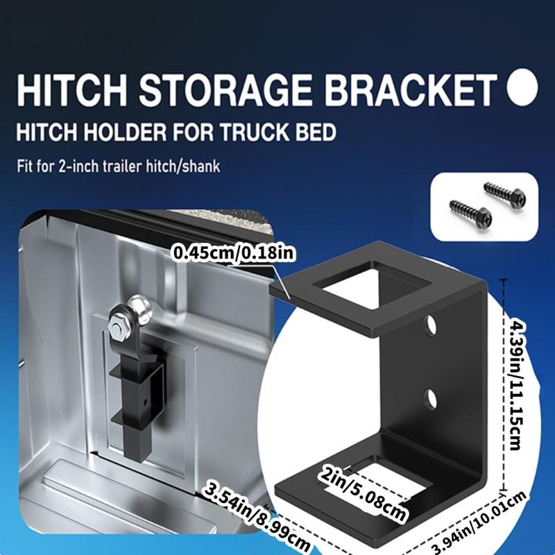 2 Inch Trailer Hitch Storage Holder Support Heavy Duty Steel Mounting Bracket For Pickup Truck Bed Garage Wall Motorhome