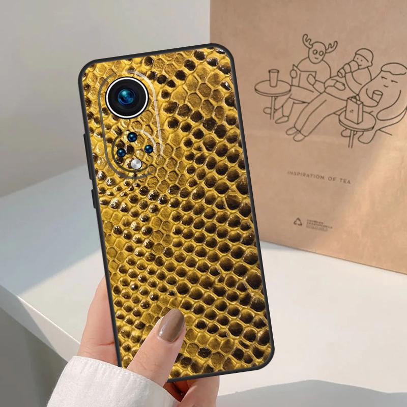 Snake Skin For Honor Magic 8 5 6 7 Pro Case For Honor 400 200 Lite 50 70 90 X8c X8b X9a X9b X9c X9d Win