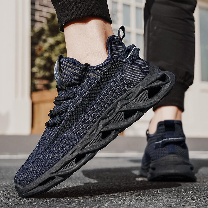 

Мужская обувь, новый тренд, мужская повседневная спортивная обувь, дышащая из кокоса, высококачественная мужская модная обувь для бега 39 темно-синий