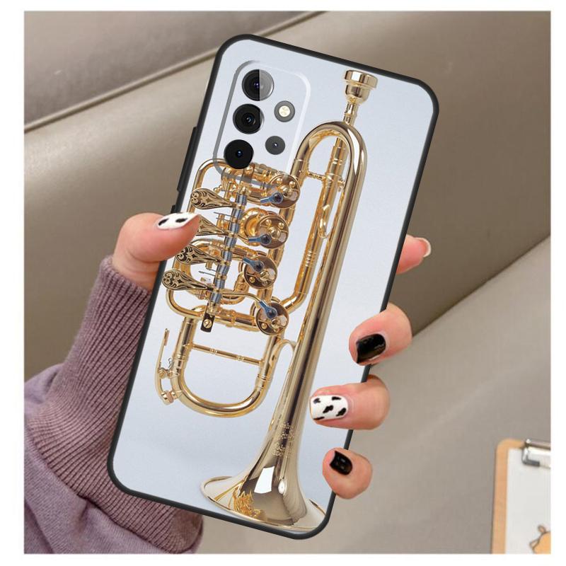 Piccolo Trumpet Brass Instruments Case For Samsung Galaxy A32 A52 A12 A22 A16 A26 A36 A56 A06 A55 A35 A15 A54 A34 A14 A13 A53