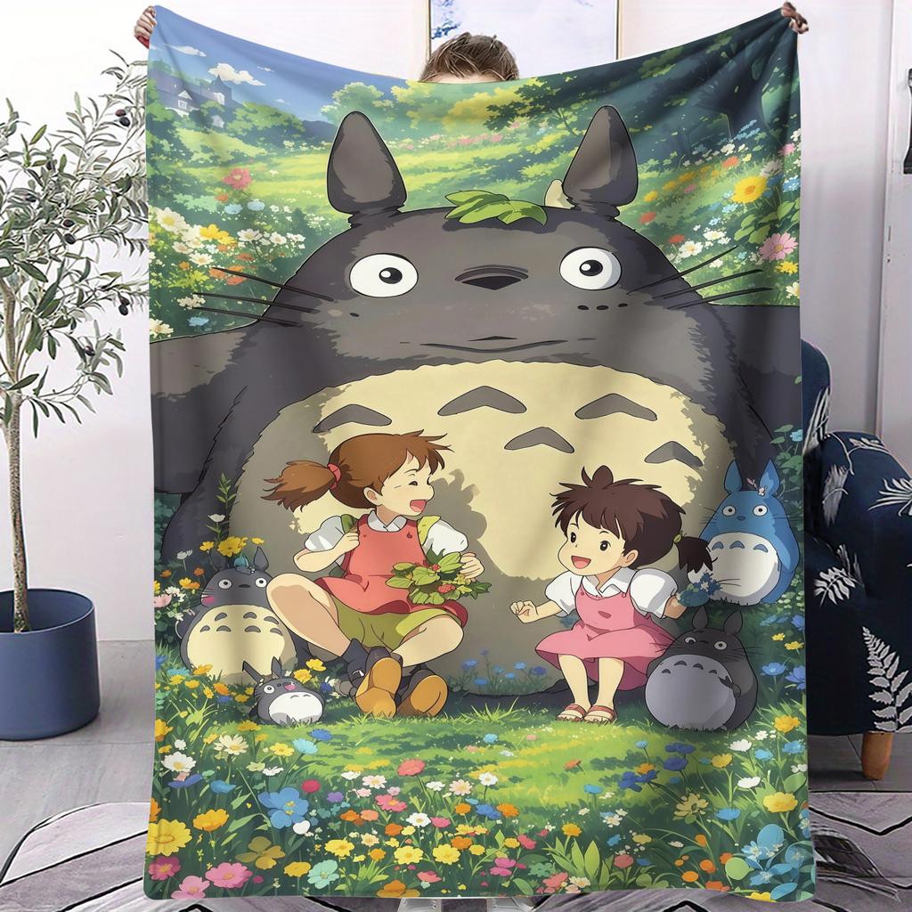 Coperta Classica Anime di Hayao Miyazaki per Ufficio Viaggio Comfort Tempo Libero Campeggio Viaggio Coperta Universale Multifunzionale Regalo Ventilatore