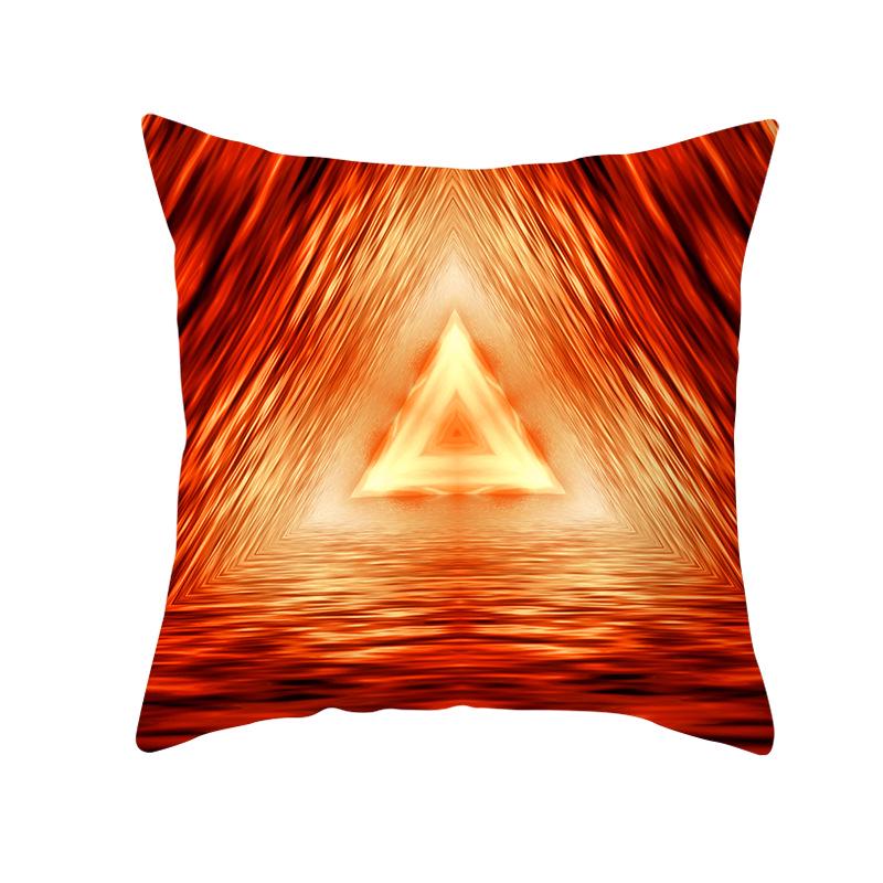 Home Decoration Geometric Space Printed Pillow Cover Colorful and Bright Sofa Cushion Cover