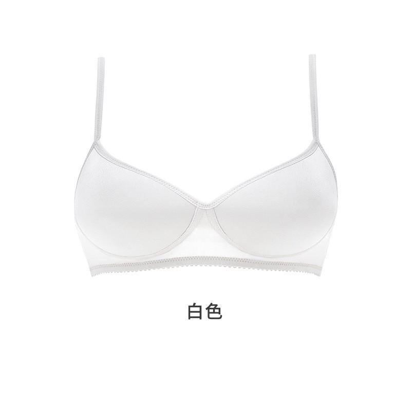 100% Silk Bra Women Thin Padded No Underwire Small Bust Support Breathable Daily Wear