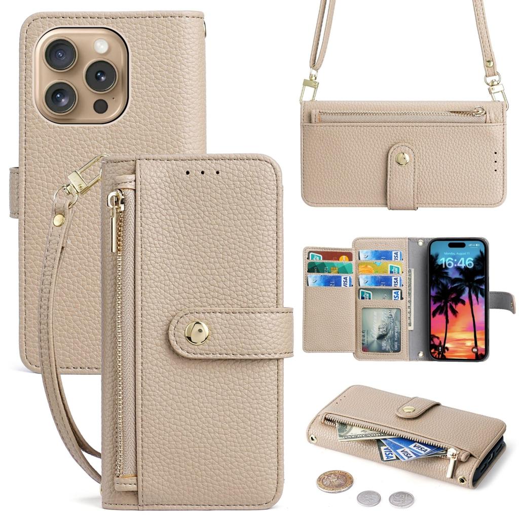 Apple 16promax Crossbody Phone Leather Case