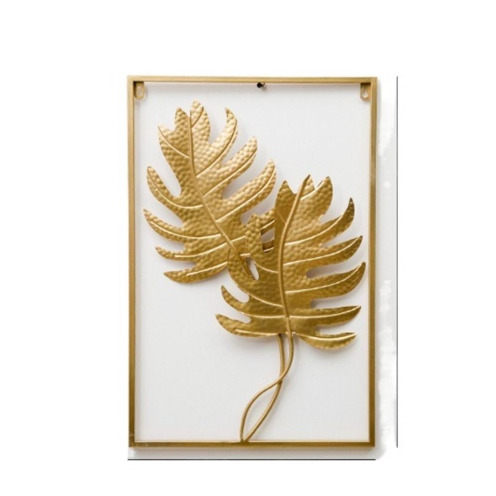 Leaf Shape Wall Decoration Gold Metal Pendants New Decorative Wall Ledges  Living Room