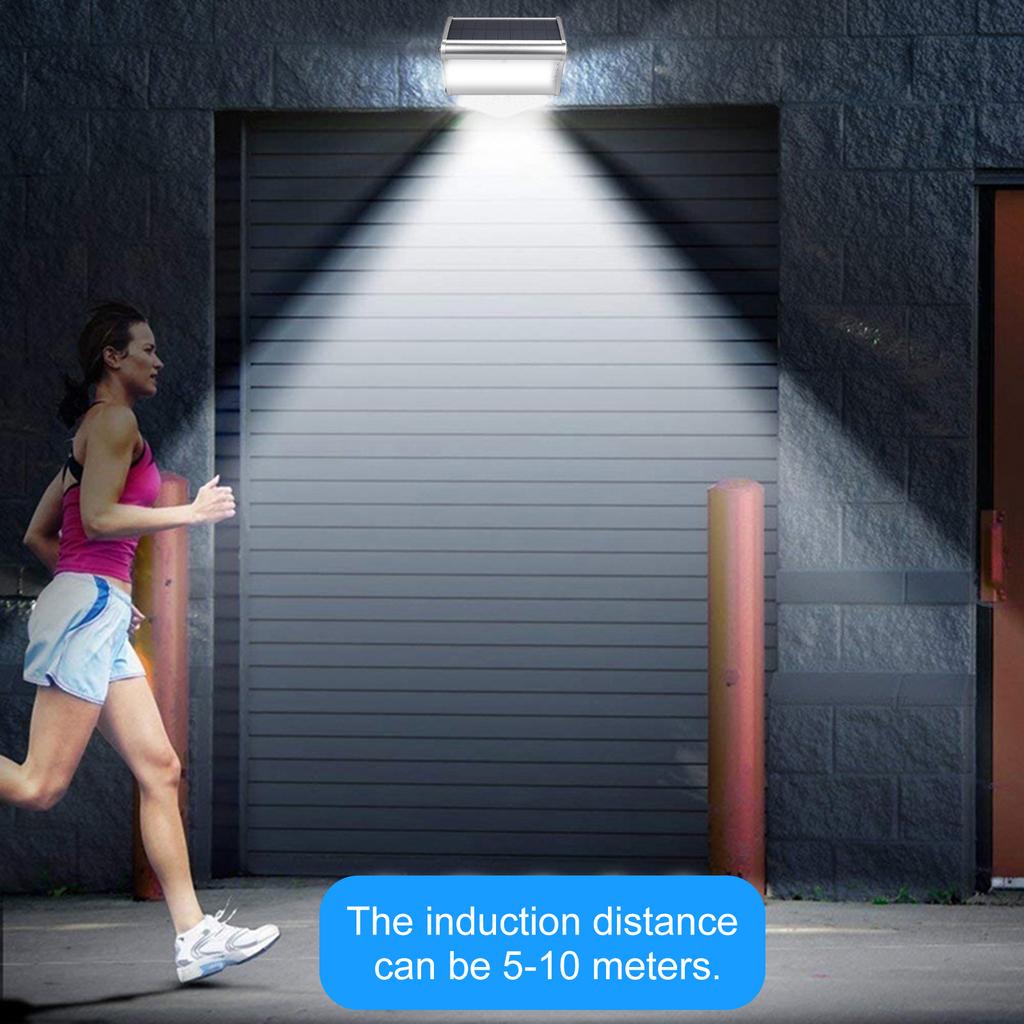 Solar Wall Lamp Radar Motion Sensor Lights Outdoor Waterproof Garden Lamp Aluminum Alloy Shell for Doorway Garden Patio Yard Fence Garage Deck