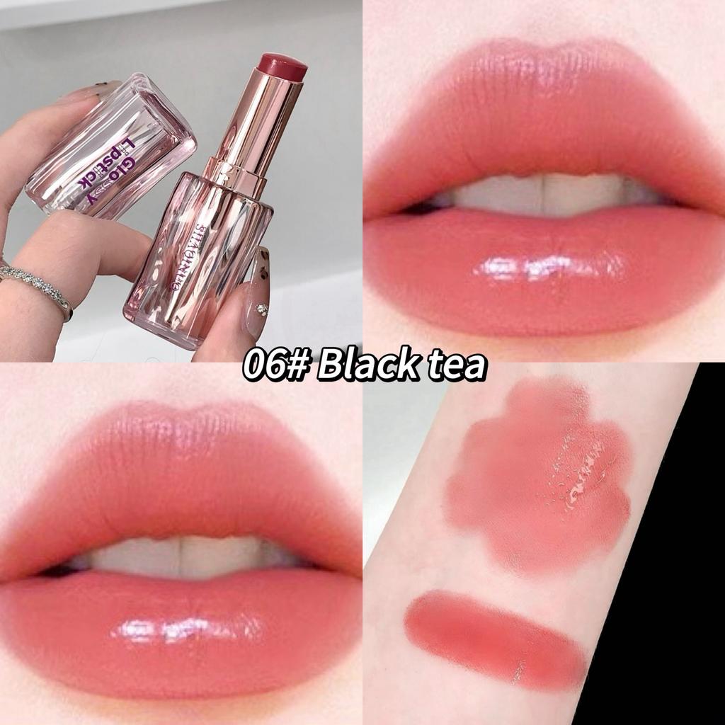 SHAQINUO Rossetto Lucido Trasparente Cristallo