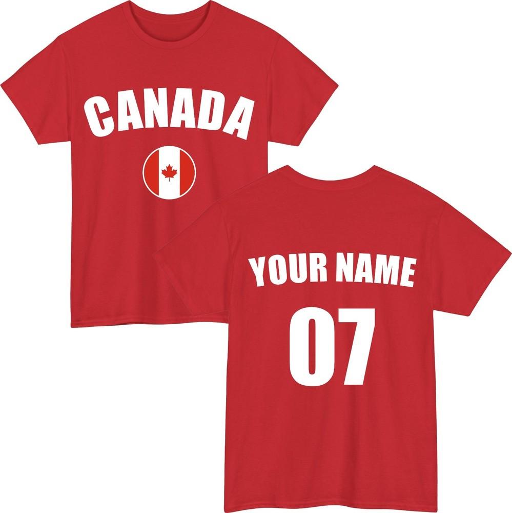 Personalised canada football tshirt customised name number party gift tee top S