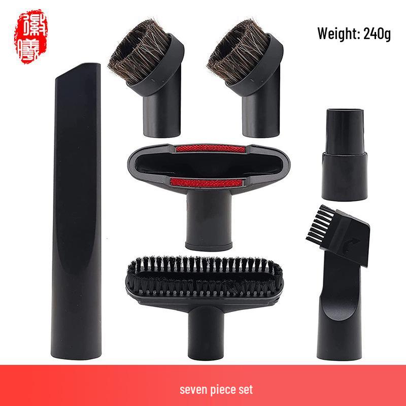 Boxuan 2-in-1 Round Brush Head for Philips Midea Vacuum Cleaners, Universal 32mm Diameter