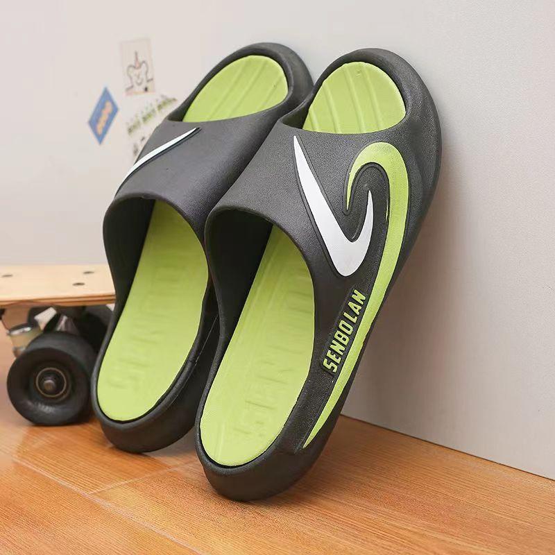 Stylish Men's Summer Indoor Bath Slippers Non-Slip Durable Odor-Resistant Outdoor Athletic Comfortable Sandals