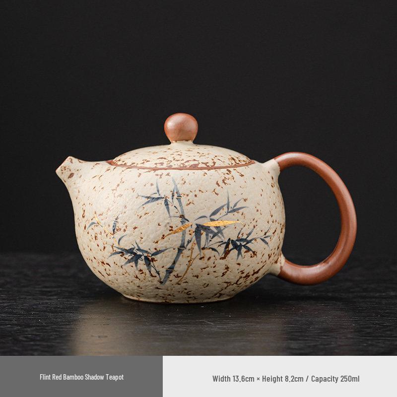 Flint Red Bamboo Xi Shi Teapot Set with Filter & Fairness Cup