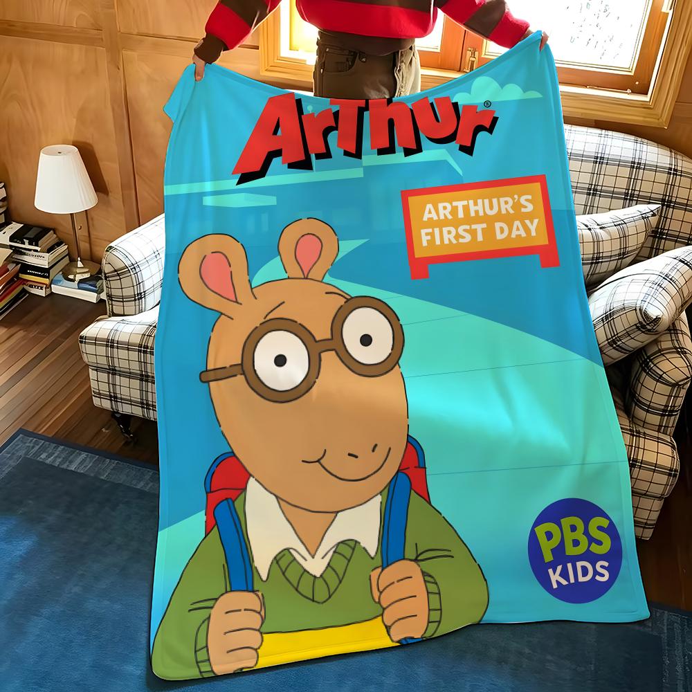 Cartoon A-Arthur Throw Flannel Cozy Print Blanket, Portable, Durable Machine Washable Cute Cool