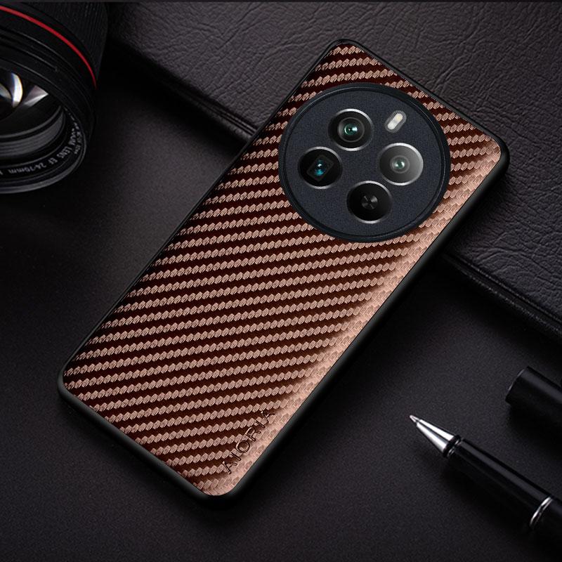 Carbon Fibre Shockproof Slim Case for Realme 12 Pro Plus 5G Non-Slip Full Body Protective Phone Case