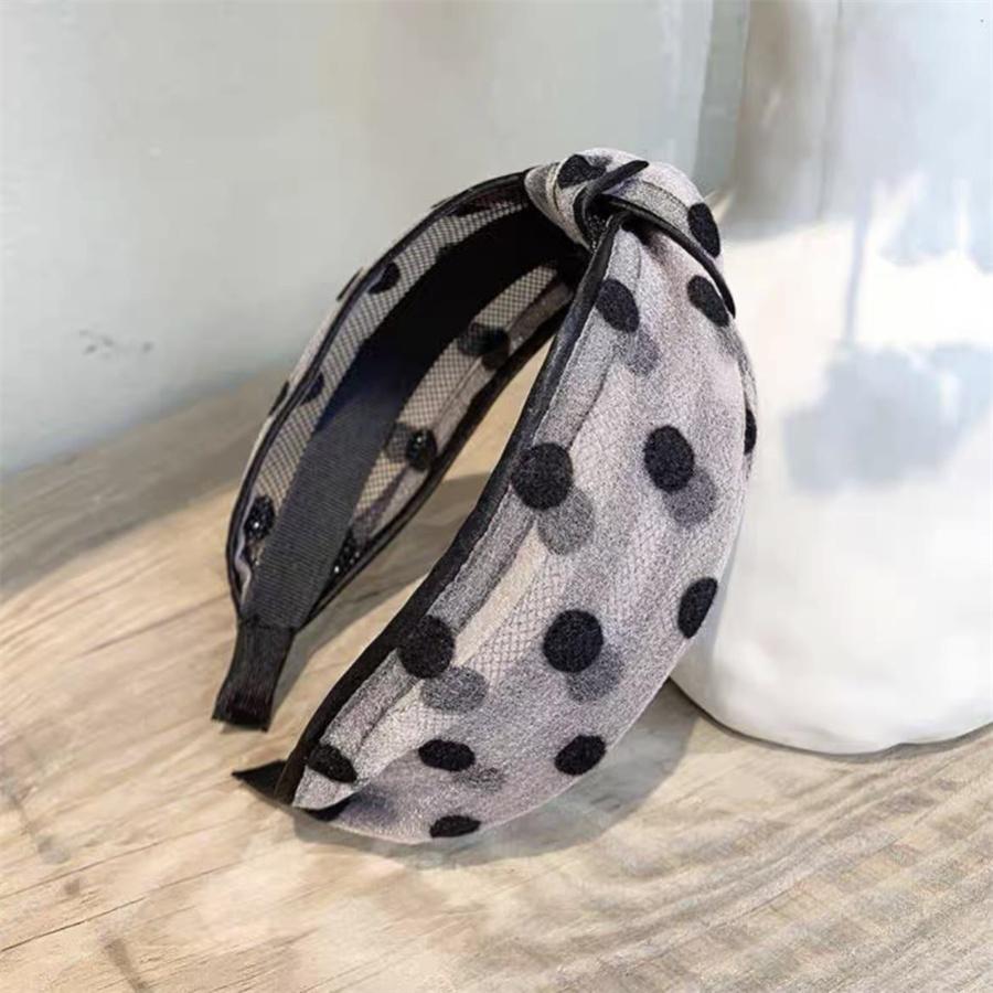 

s Новая модная ретро повязка на голову с принтом волн женская кружевная сетчатая повязка с бантом широкополая повязка для волос заколка для волос аксессуары для волос