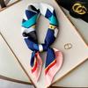 New Small Square Scarf for Women's Literary and Fresh Printed Spring and Autumn Scarf Silk Scarf for Emulated Silk Summer Sun Protection Shawl