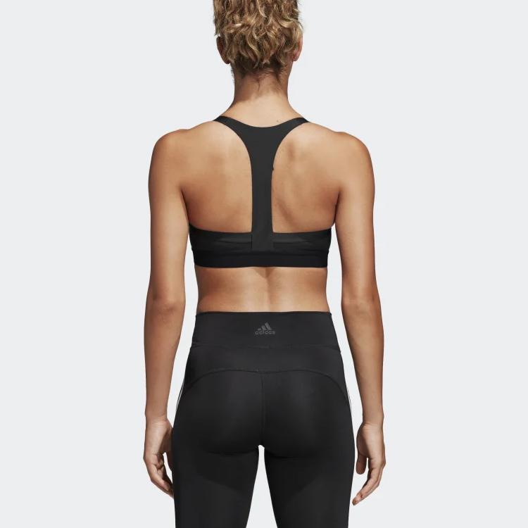 Adidas All Me 3-Stripes Sports Bra Women Black White DU1290