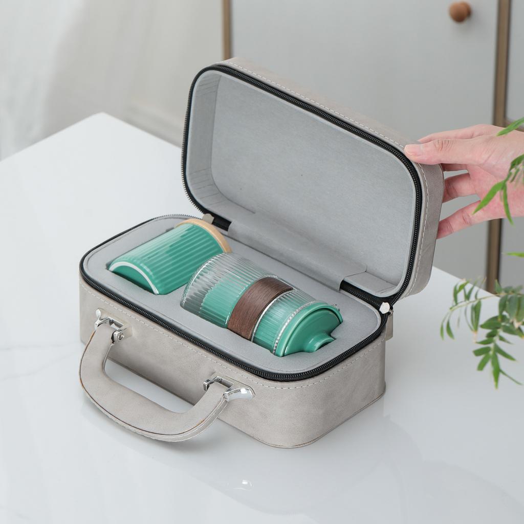 Ceramic Outdoor Camping Portable Travel Tea Set Business Company Bank Souvenir Gift Set