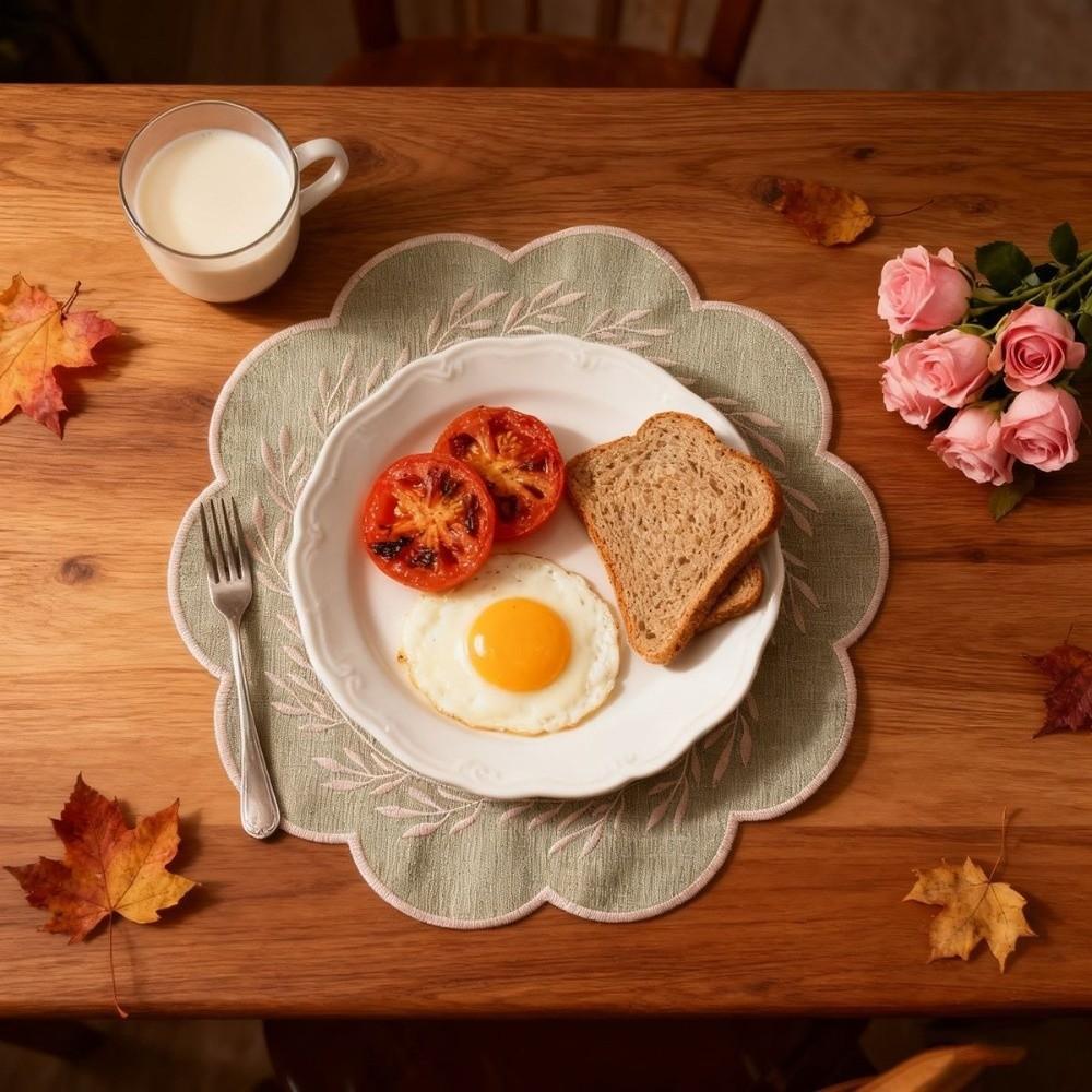 Oil-Proof Insulation Table Mat Washable Flower Coasters Tabletop Protector  Daily Dining