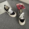 Casual lightweight black retro thick-soled low-top canvas shoes women's 2025 new summer casual soft baseplate shoes