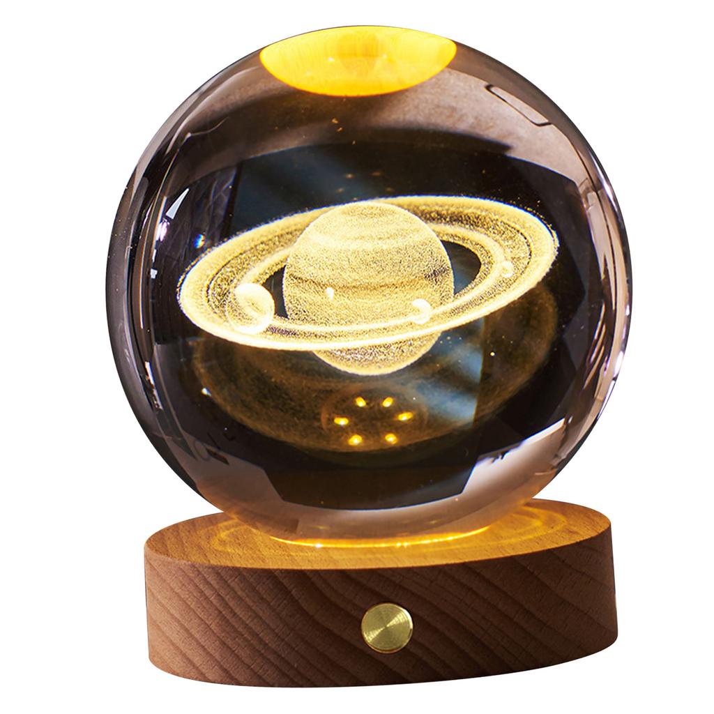 3D Crystal Ball Night Light Rechargeable Battery Soft Light Multifunction Crystal Ball Lamp with