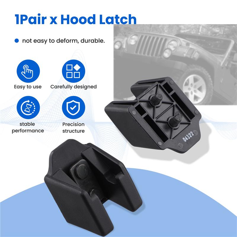 Hood Latch Hood Lock Catch Hood Latches Catch For Jeep Wrangler TJ 1997-2006 55395652AC