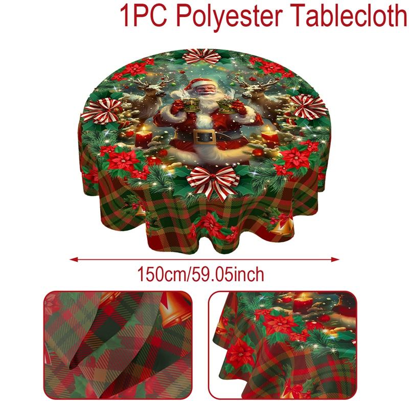 

Christmas Horaldaily Tablecloth Christmas Party Decoration 2026 Xmas Santa Claus Table Cover Navidad Natal New Year Gift 2026