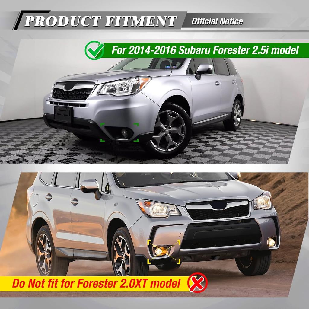 AUTOWIKI Fog Lights Covers for 2014-2016 Subaru Forester 2.5i Models OEM Fog Lamps Bezel Replacement for 14-16 Subaru Forester 2.5i Left Driver Side