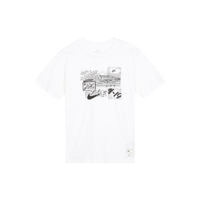 Maglietta Girocollo Manica Corta Stampa Fumetto Air Max Uomo Top Bianco BV7584-100